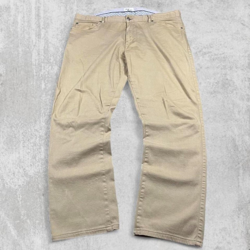 Peter Millar Mens 40 Khaki Five Pocket Pants Cotton Modal Stretch Straight Leg